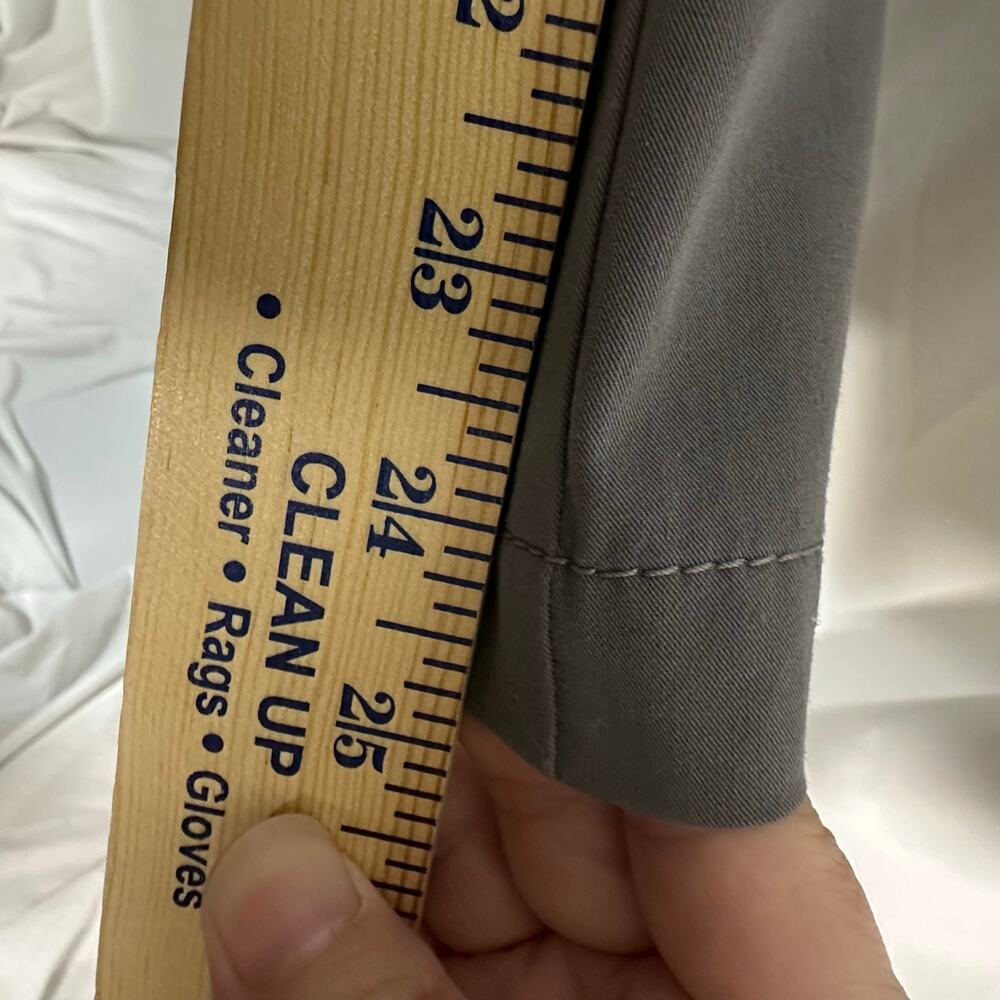 NWT Lafayette 148 Bi-Stretch Pima Cotton Fulton Cropped Pant Rock 14 Minimalist - Picture 10 of 10